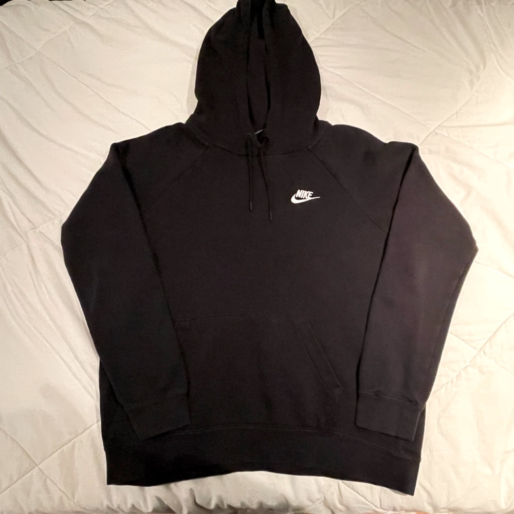 Nike women's hooded black sweatshirt. Size medium